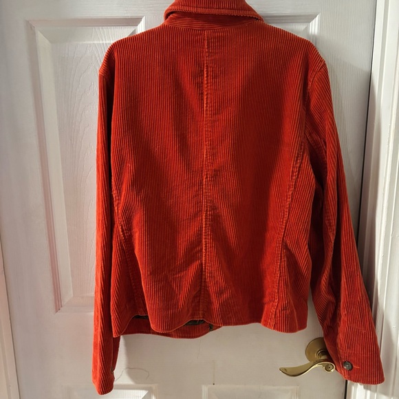 Corduroy Jacket  Rust Orange Size M Vintage Style 100% Cotton - Picture 5 of 6